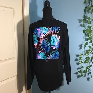 Victoria’s Secret VS PINK Botanical Tropical Plants Long Sleeve Size M